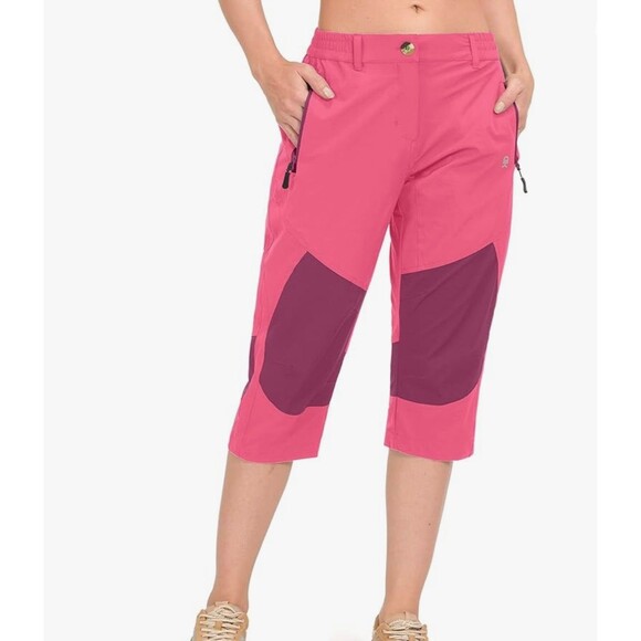 Little Donkey Andy Hiking Capris Size S New With Tags Hot Pink - Picture 1 of 12